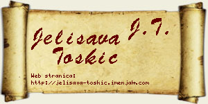 Jelisava Toskić vizit kartica